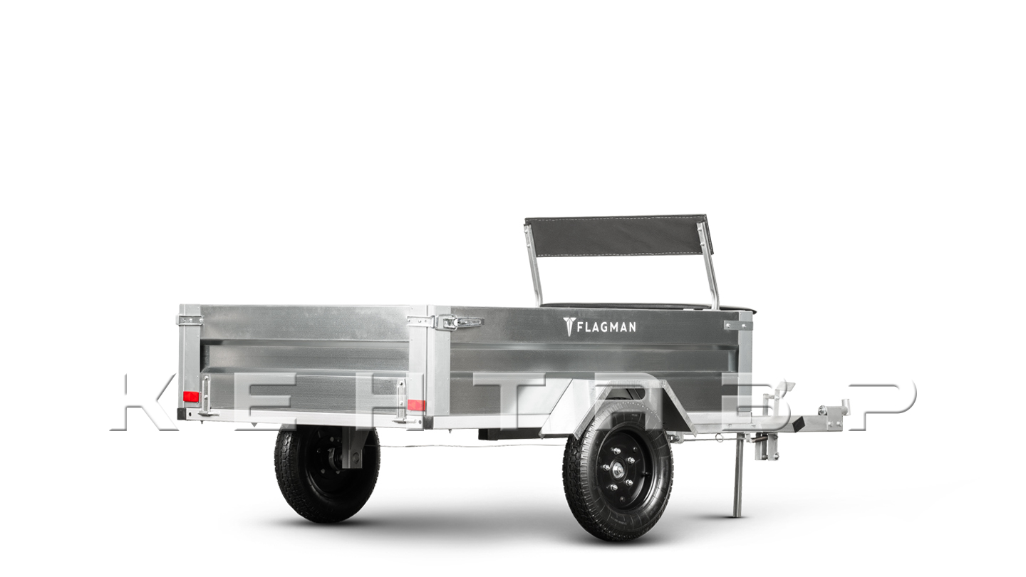 Прицеп Flagman | Флагман ПТМ — 0,5 к мотоблоку/мини-трактору